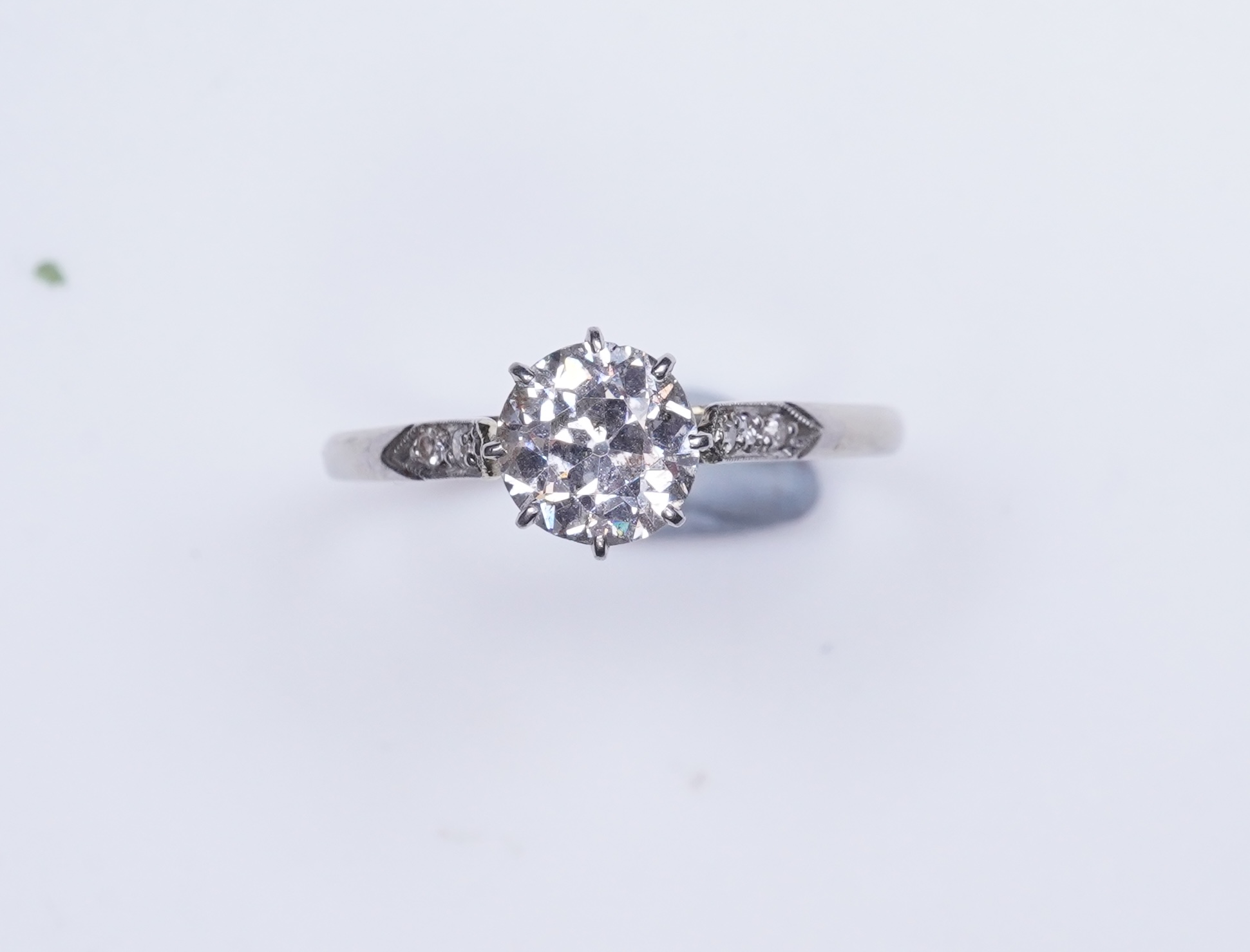 A diamond engagement ring, first half 20th century